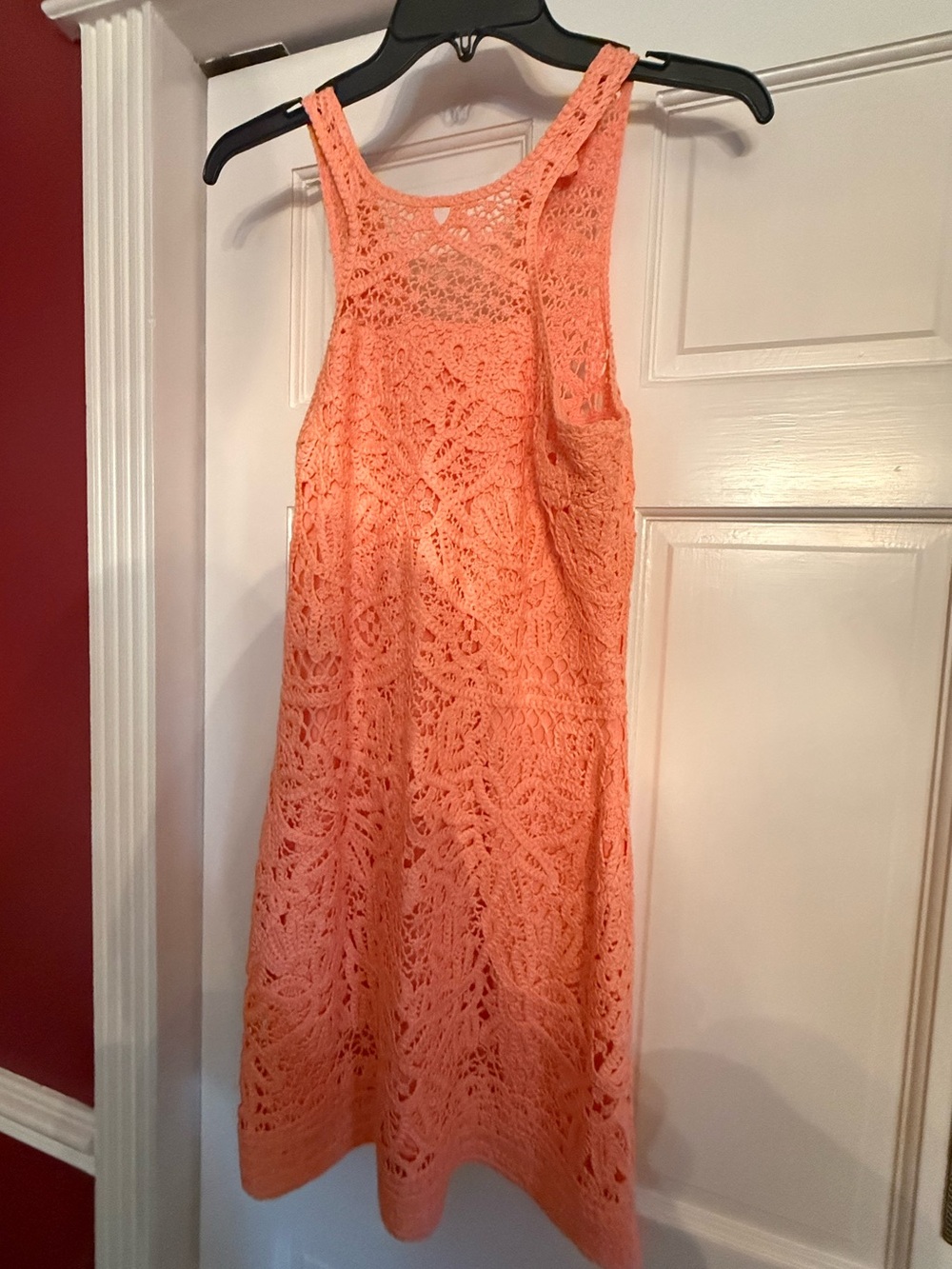 Lilly Pulitzer Crochet Lace Tank Dress - Coral